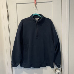 Columbia Men's Dark Blue Half Zip Fleece Sweater XL Pullover